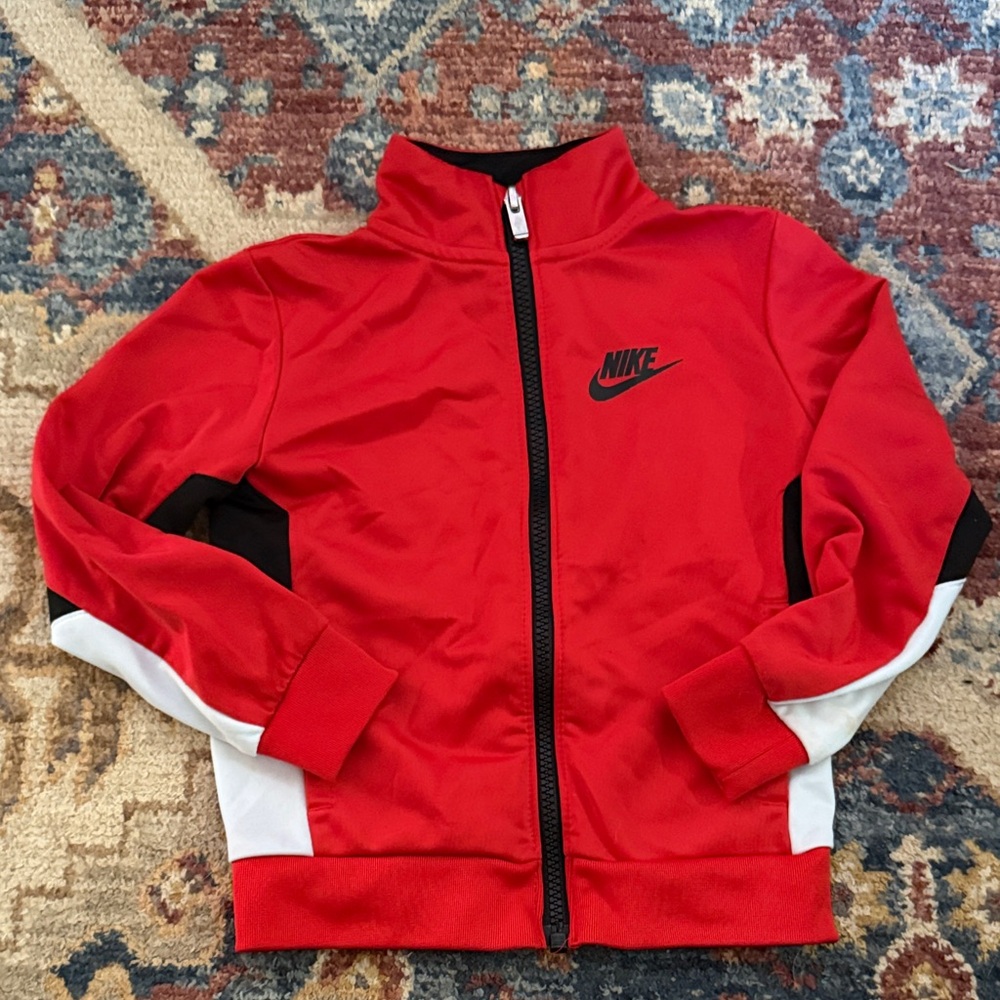 Nike Red and Black Zip-Up Jacket - Picture 1 of 5